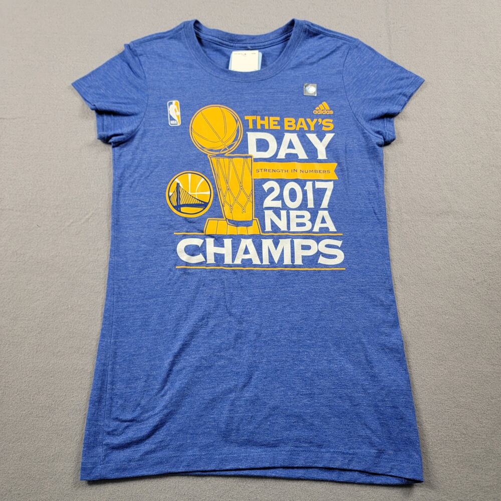 Adidas Golden State Warriors 2017 Champs Tshirt Womens Sz S